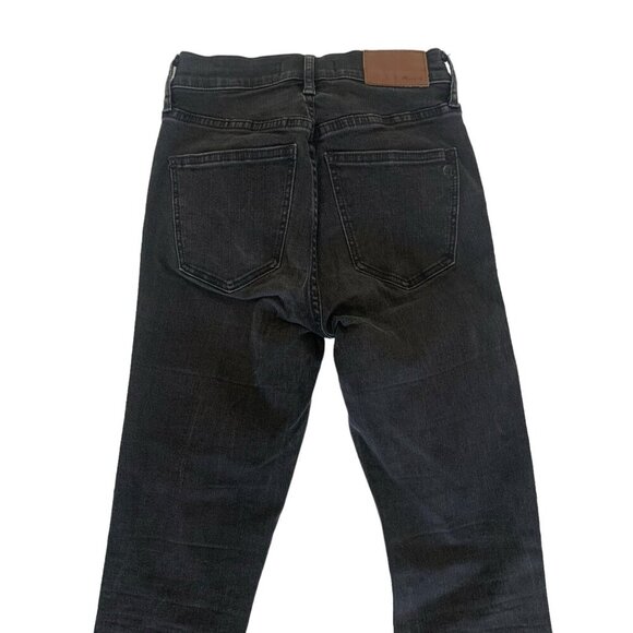 Madewell 9" High Rise Skinny Jeans 24 Distressed Black Slim Y2K Grunge - Picture 5 of 8